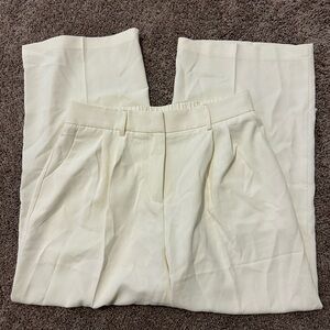 Elegant Cream Women's Trousers